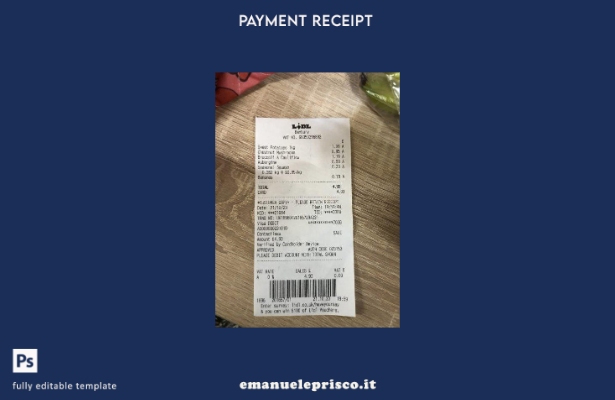 modello di controllo di pagamento del supermercato Lidl in stile verificato